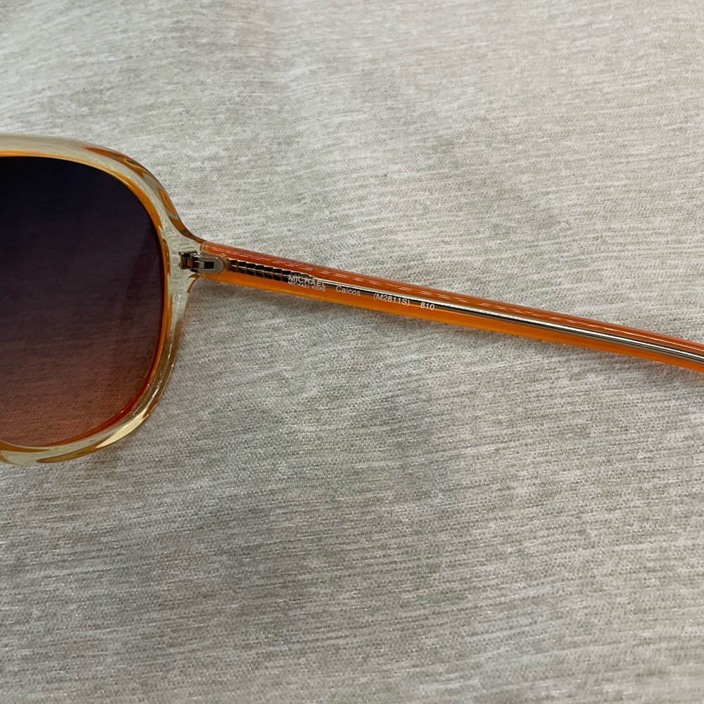 Michael Kors Aviator Style Sunglasses- orange. With case. Original. Authentic